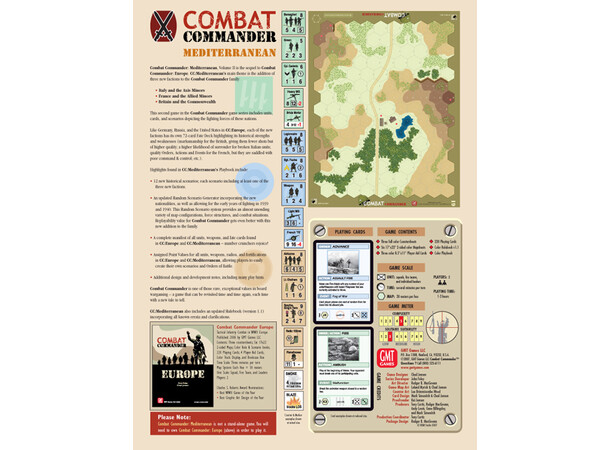 Combat Commander Mediterranean Exp Expansion till Combat Commander Europe 